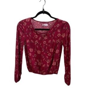 Epic Threads Kids Girls Long Sleeve Floral Print Fall Blouse Shirt Top Size L